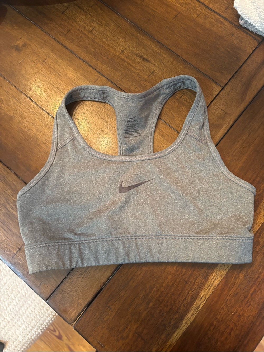 Nike Gray Racerback Dri-FIT Sports Bra